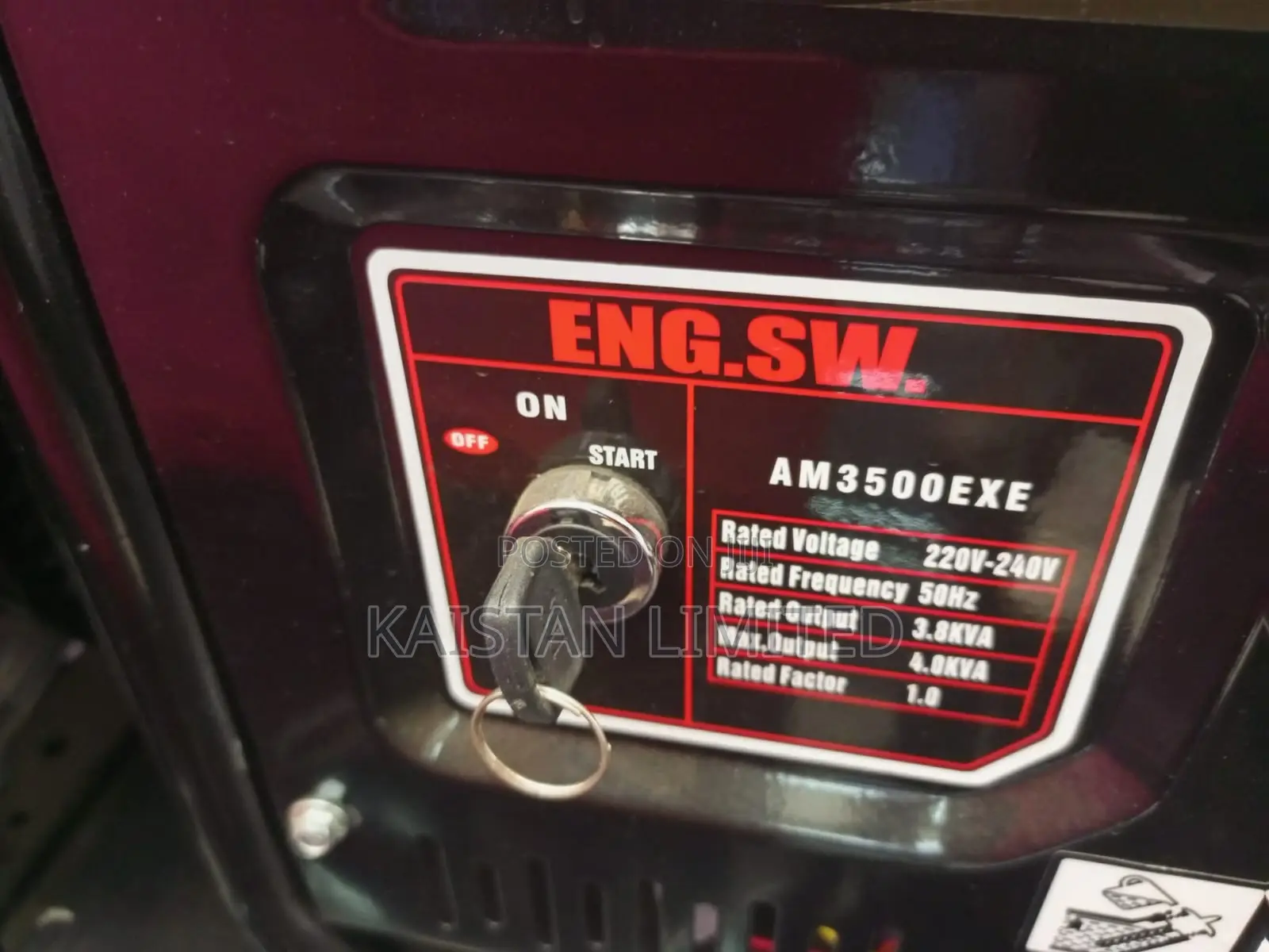 Astramilano 3.8kva Petrol Generator Key Start. Am3500exe Generator