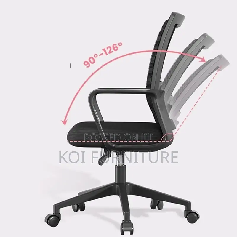 Offce Chairs; Mid Backrest Ergonomic Secretarial Strong Mesh Chairs