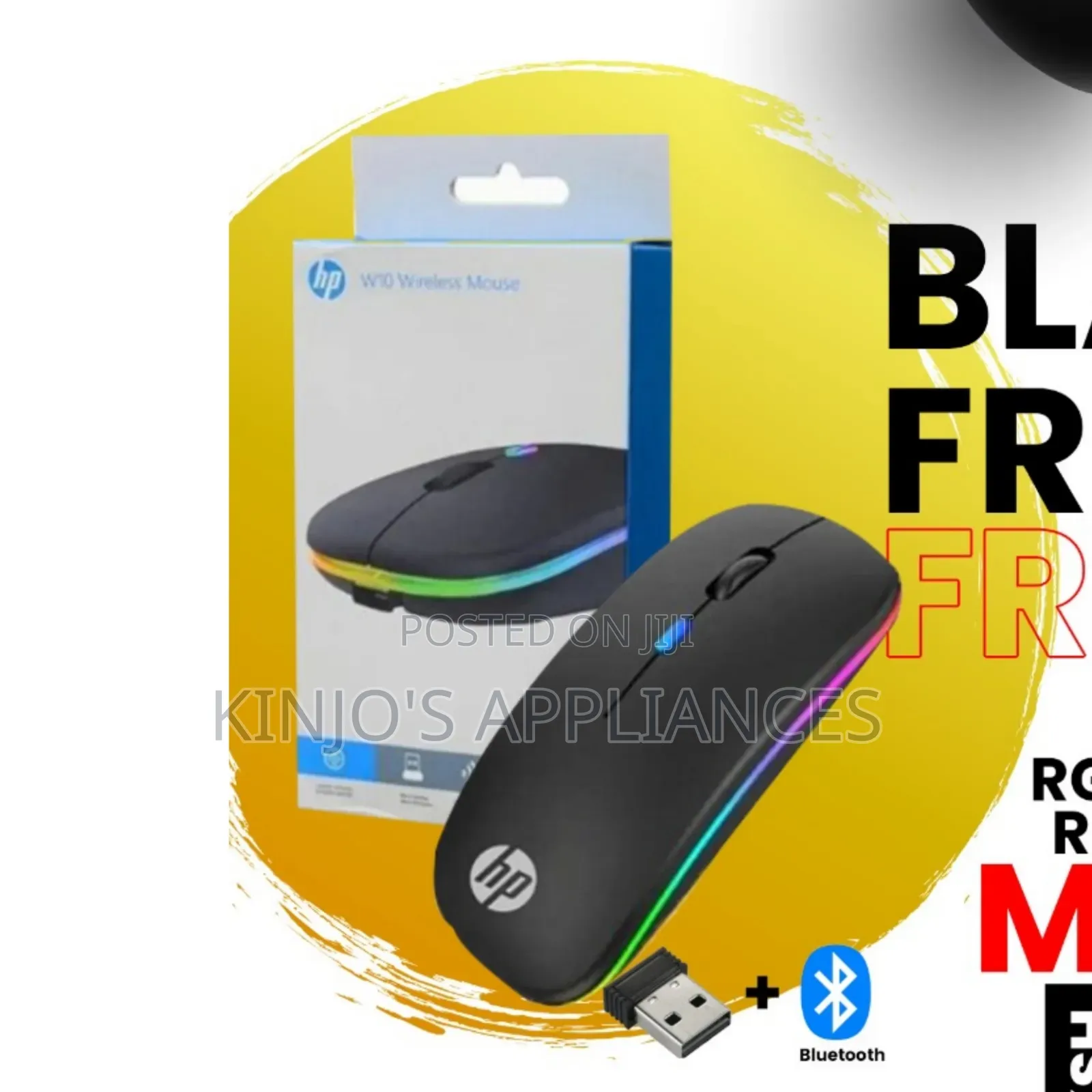 Hp W10 RGB Bluetooth Rechargeable Mouse