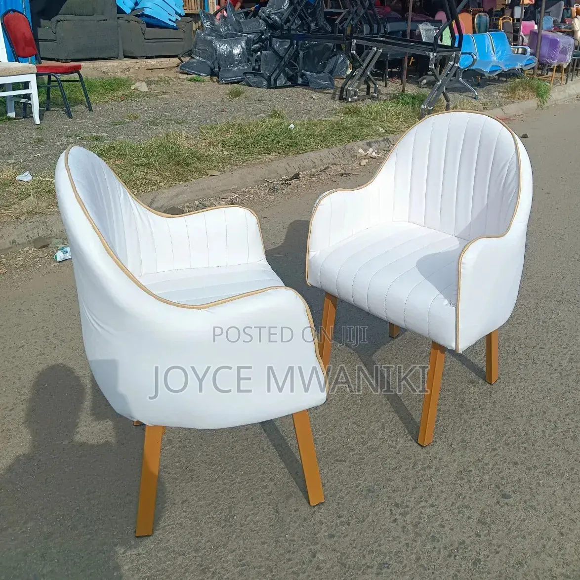 2 Modern Classy Restaurant Seats or Manicure Seats, Leather 