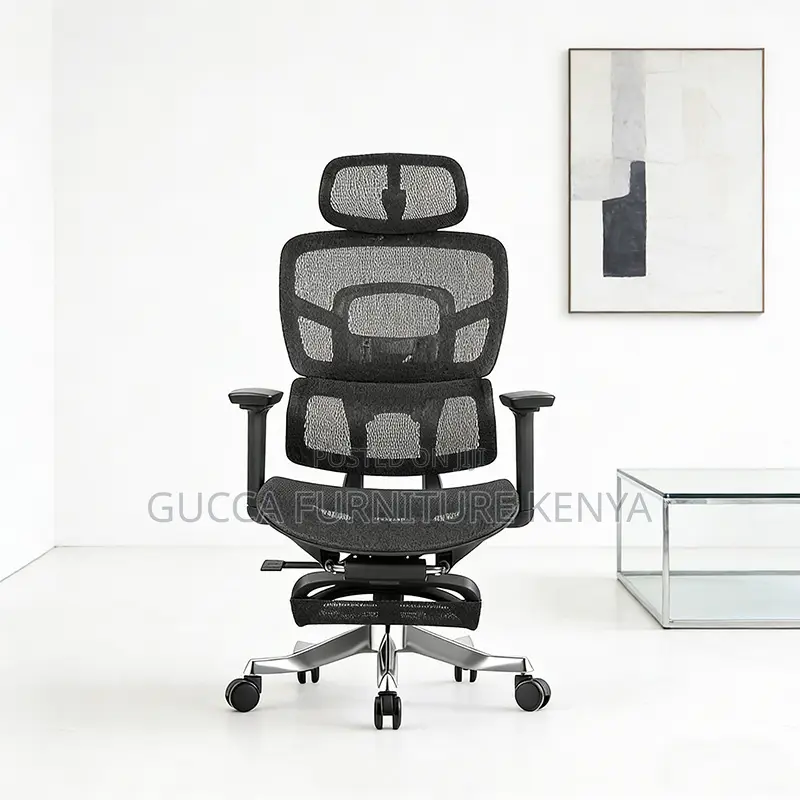 Orthopedic Reclining Mesh Boss Chair With Footrest