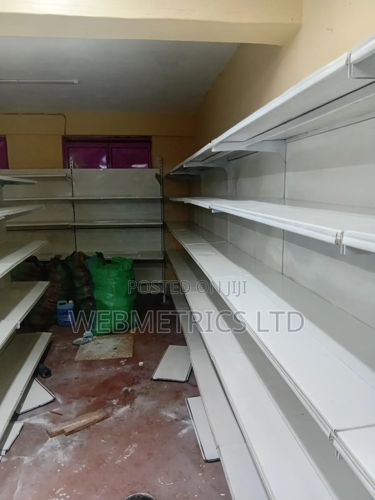 Metallic Supermarket Shelves