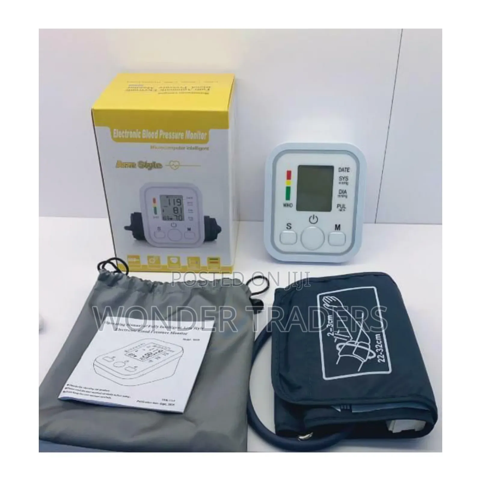 Blood Pressure Monitors Arm Band Type LCD Display