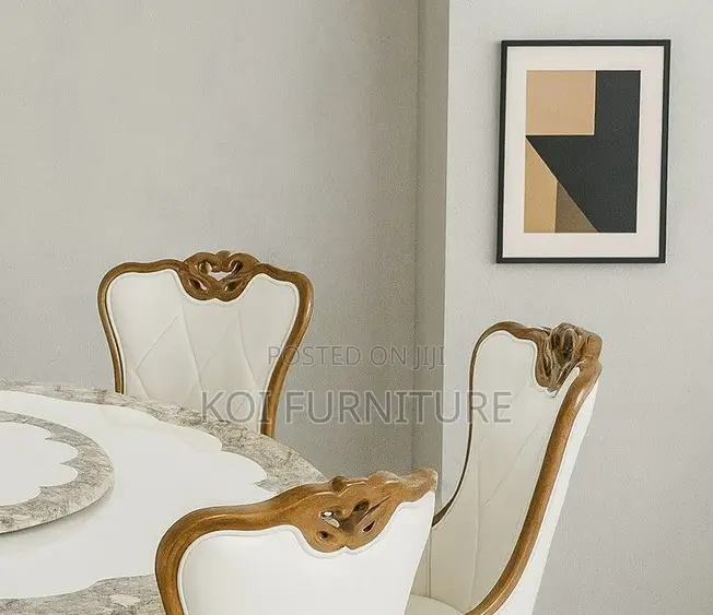 Dinin Set; Six Seaters Royal Dining Set With Marble Top
