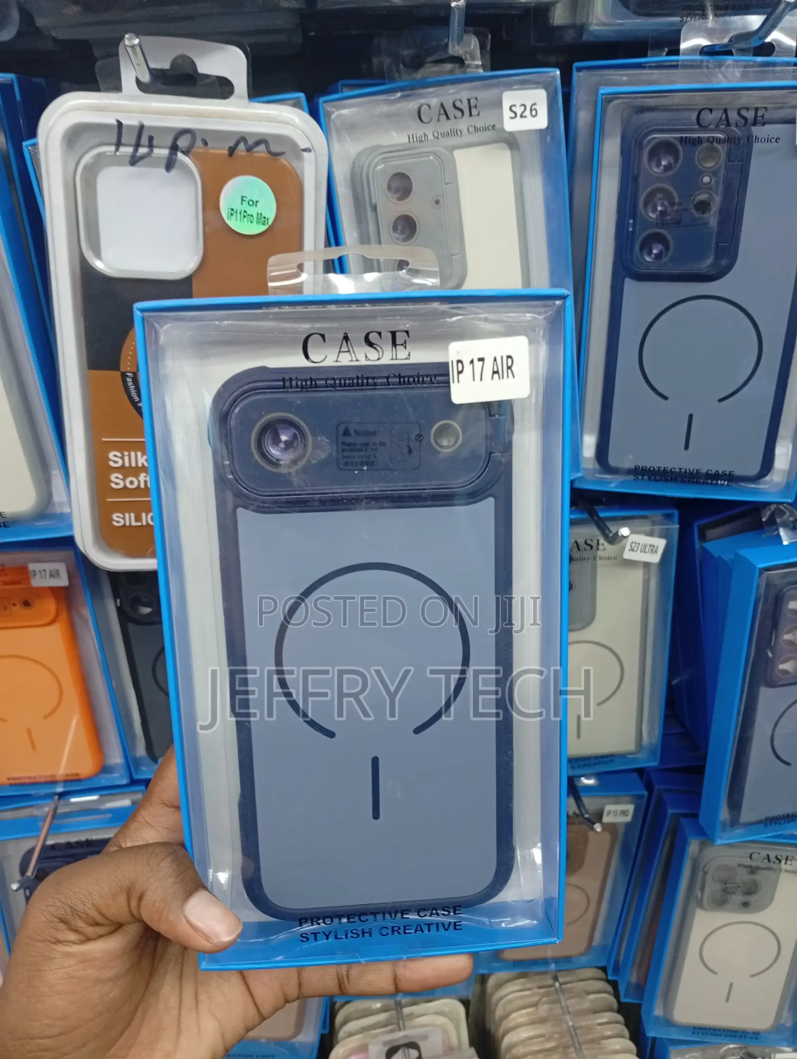 iPhone 17 Air Generic Blue Liquid Silicone Protective Phone Case