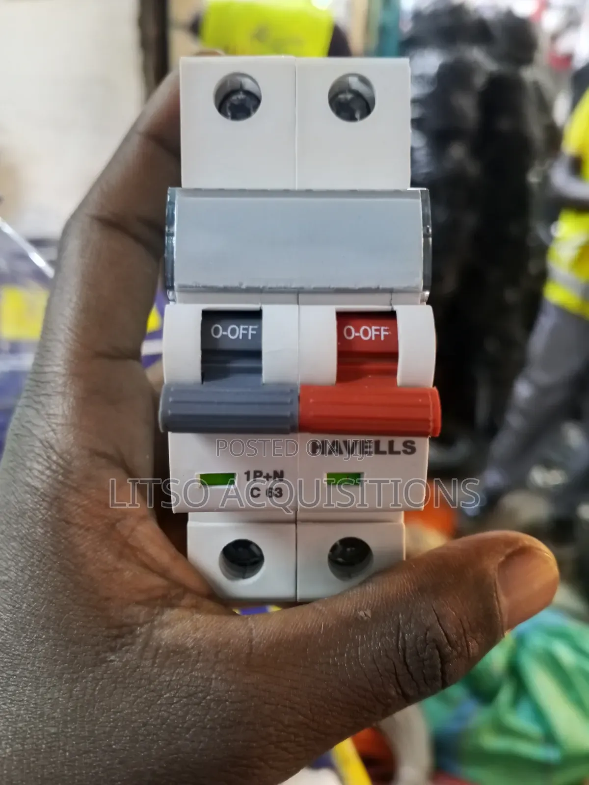 Heavy Duty 63a Double Pole Circuit Breaker. (Havels)