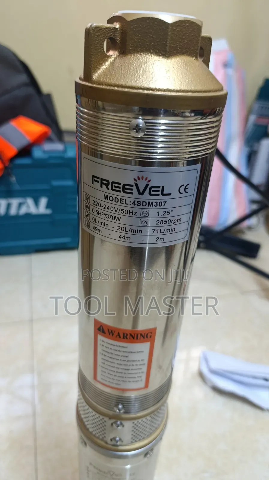 Feevel 0.5hp Deepweel Submersible Pump/40m Head Electric Pump