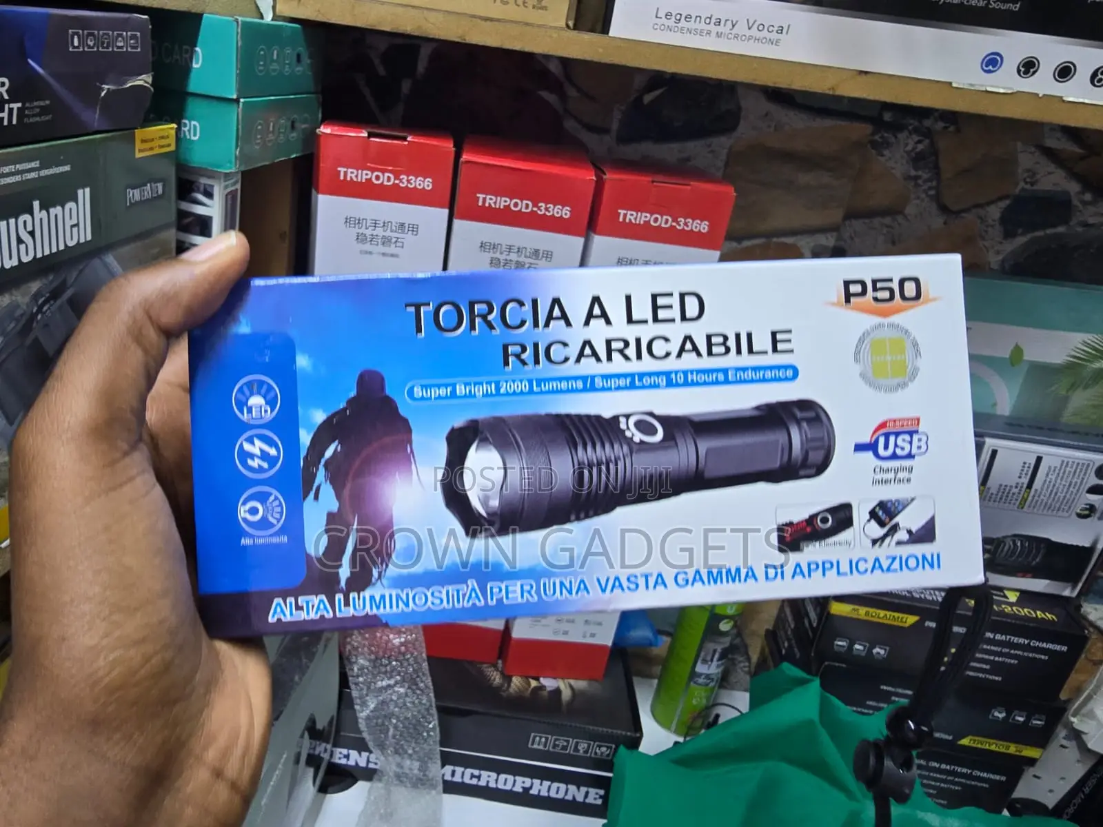 P50 Super Bright Led Torch Waterproof Zoom Flashlight