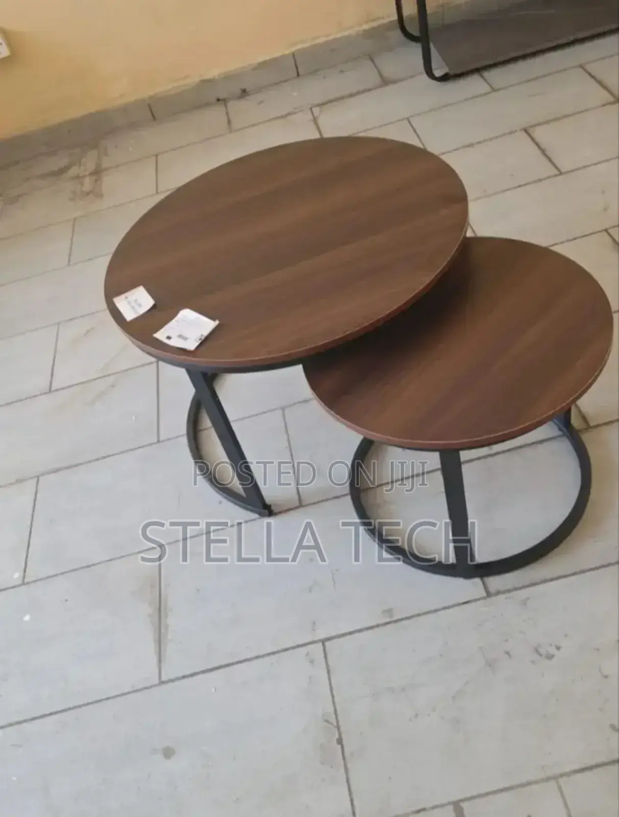 Wooden Nesting Coffee Table Marble Effect (Mdf)