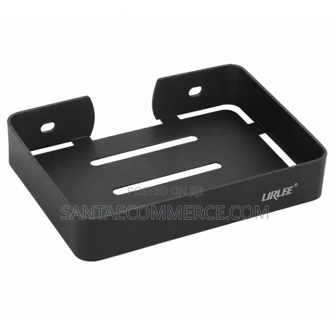 Lirlee Premium Wall-Mount Stainless Steel Soap Dish Holder – Black