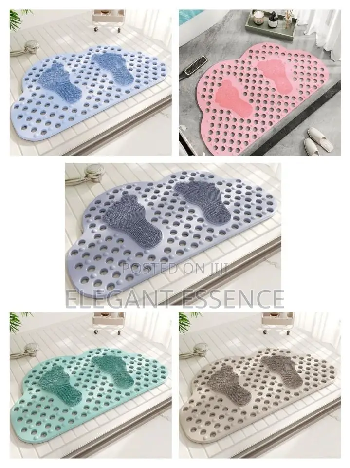 Rectangle Foot Scrub Rug Non-Slip Washable Mat for Easy Massage
