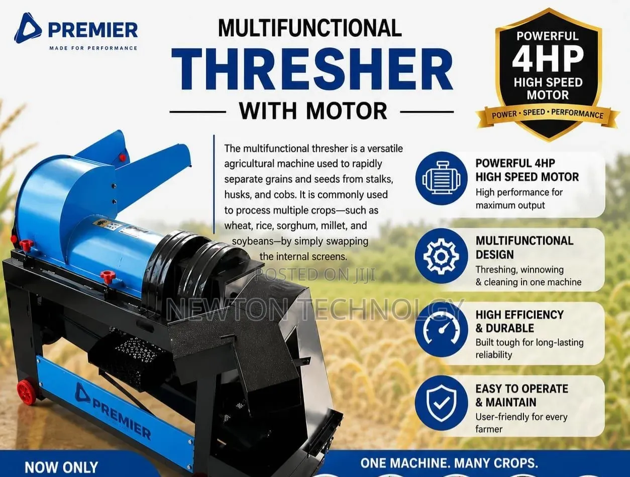 Multifunctional Thresher With Motor