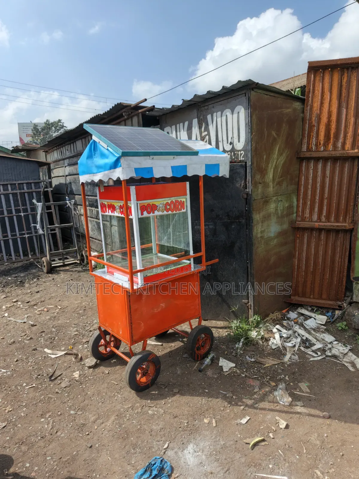 High Class Gas Popcorn Machine Cart