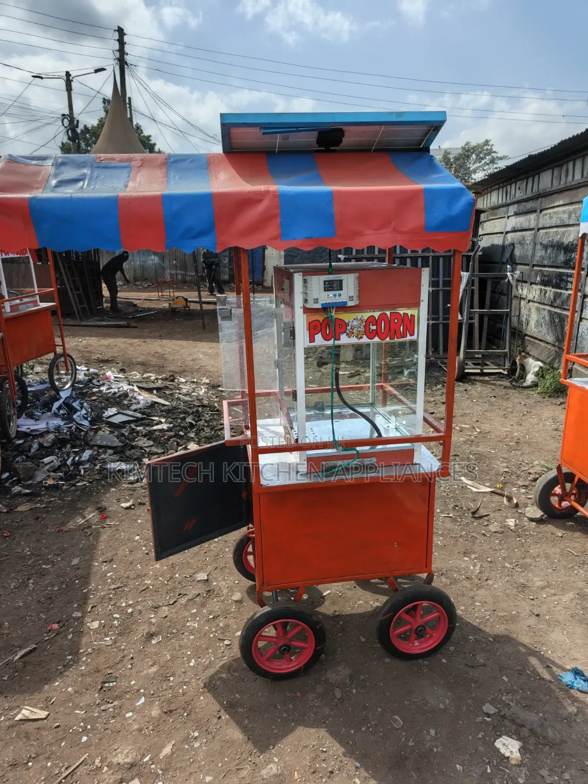 High Class Gas Popcorn Machine Cart