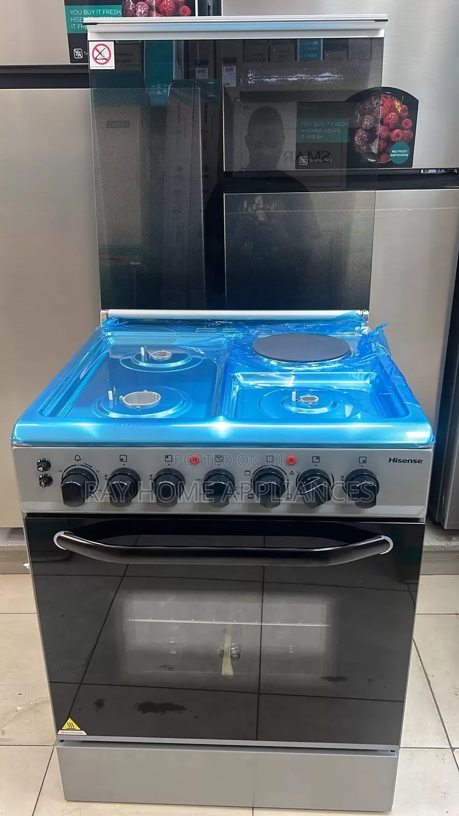 60*60cm Hisense Free 3gas+1electric Plate Standing Cooker