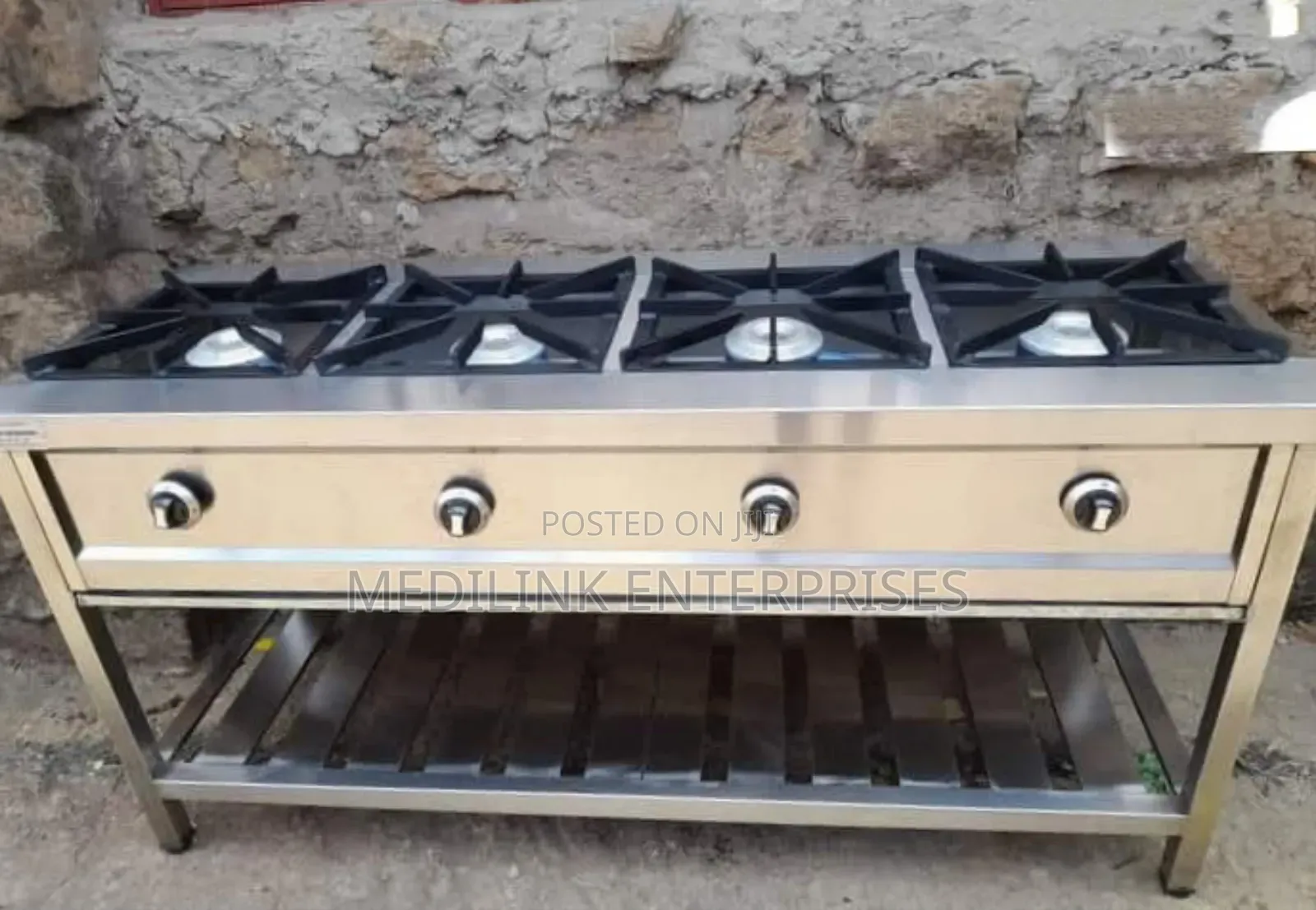 Thai Restaurant Burner 4 Cookers Stainless Steel