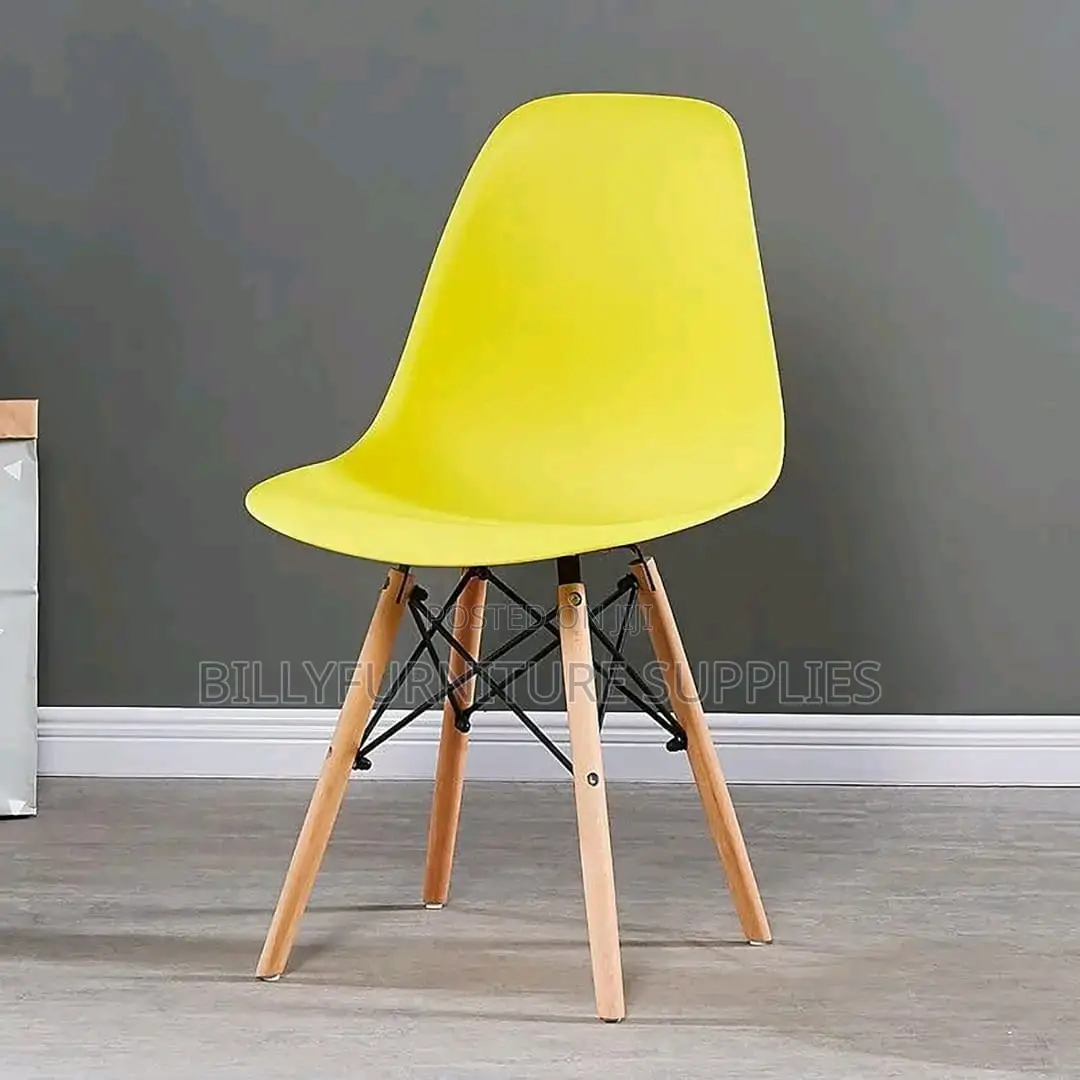 Modern Plastic Dining Chair in Nairobi – Wooden Legs Eames Style