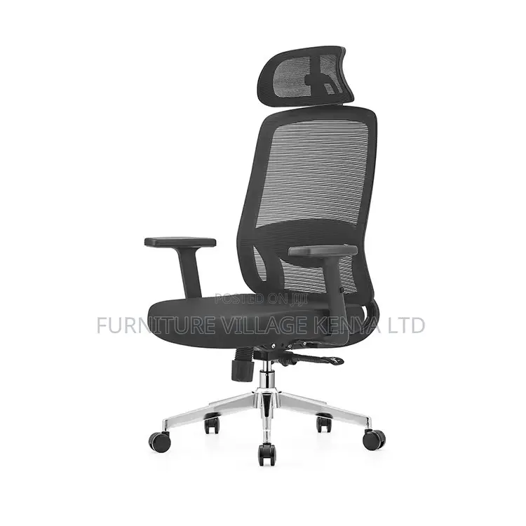 Adjustable Ergonomic Black Staff Room Chair