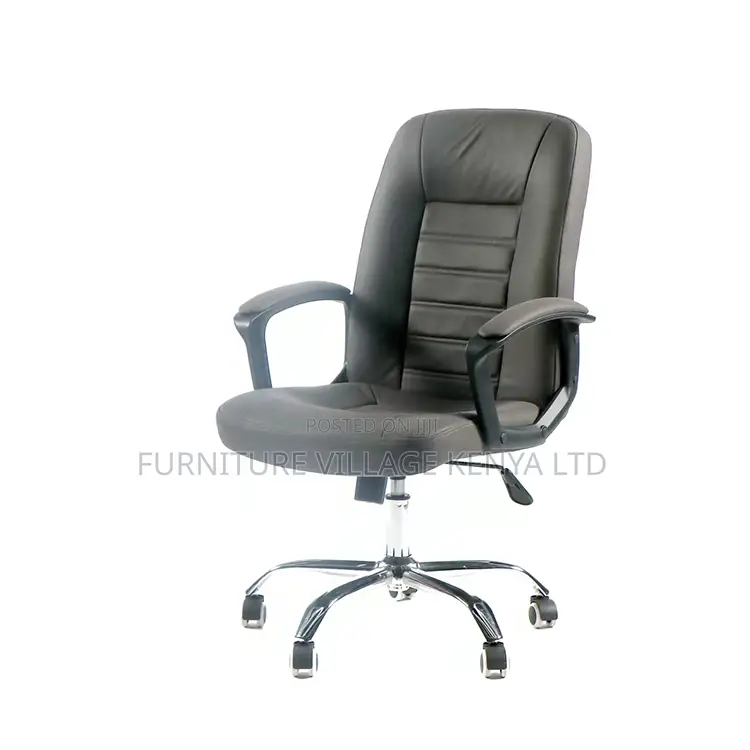Modern Genuine Leather Swivel Staff Chair