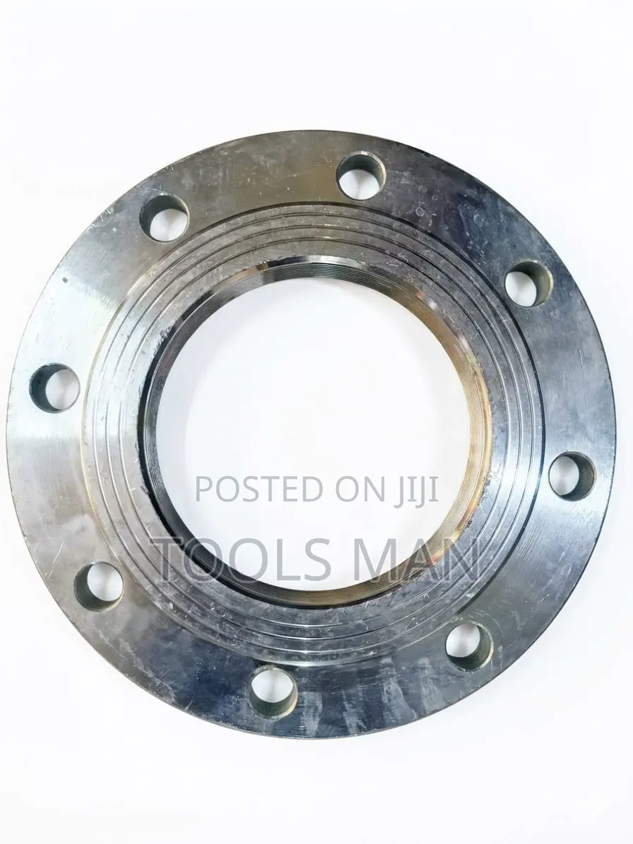 Industrial Threaded Steel Flange - 8 Hole Heavy Duty Pipe Fitting 5".