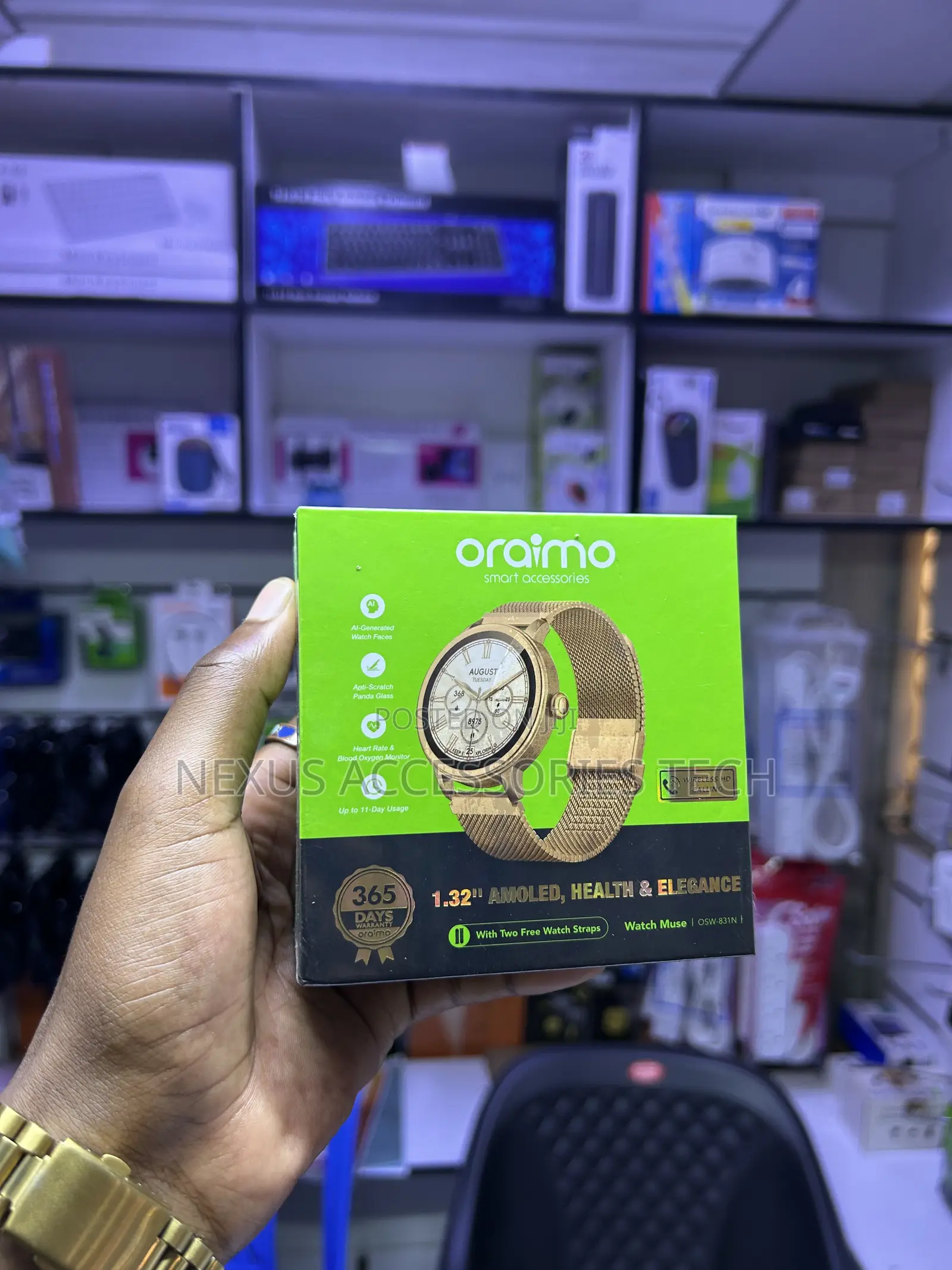 Oraimo Watch Muse Osw-831n Amoled Smart Watch – Bluetooth Calling