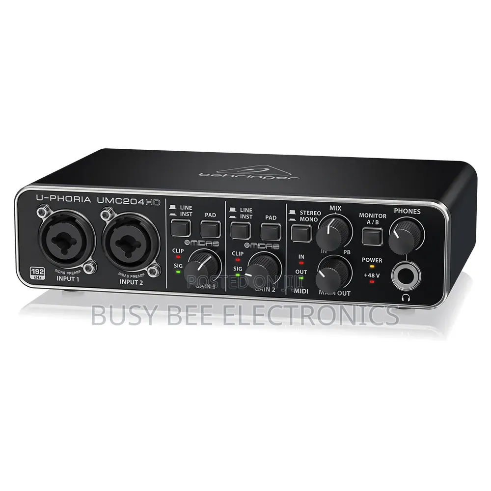 Behringer Umc204hd 2-in/4-Out Usb 2.0 Audio Interface