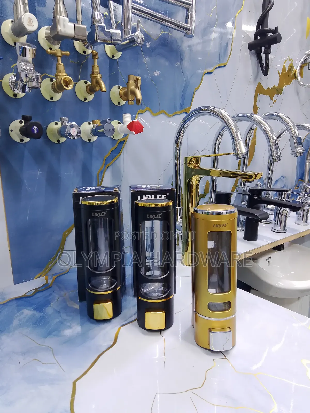 Soap Dispensers Gold and Black