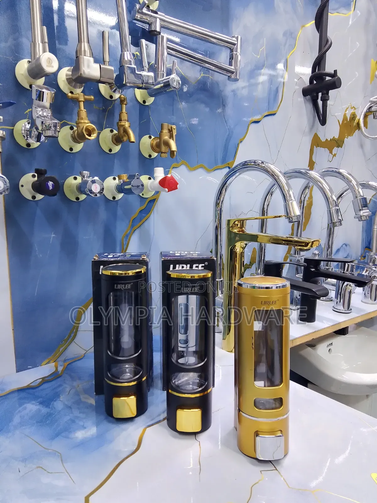 Soap Dispensers Gold and Black