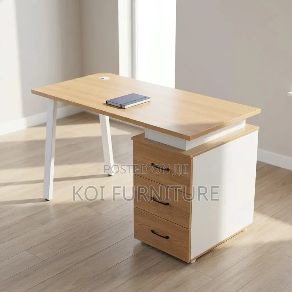 Office Desk : Modern 1.4-meter Wooden Office Computer Desk