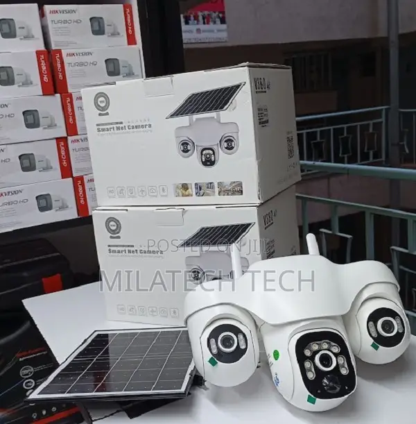 Tripple Lens 4g Solar Camera Wireles 3 Rotating