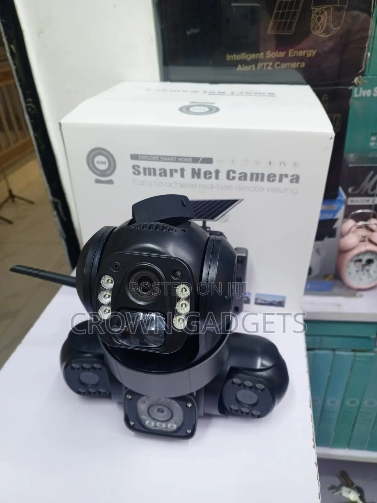 V380 Smart Security Camera Solar Powered Night Vision CCTV