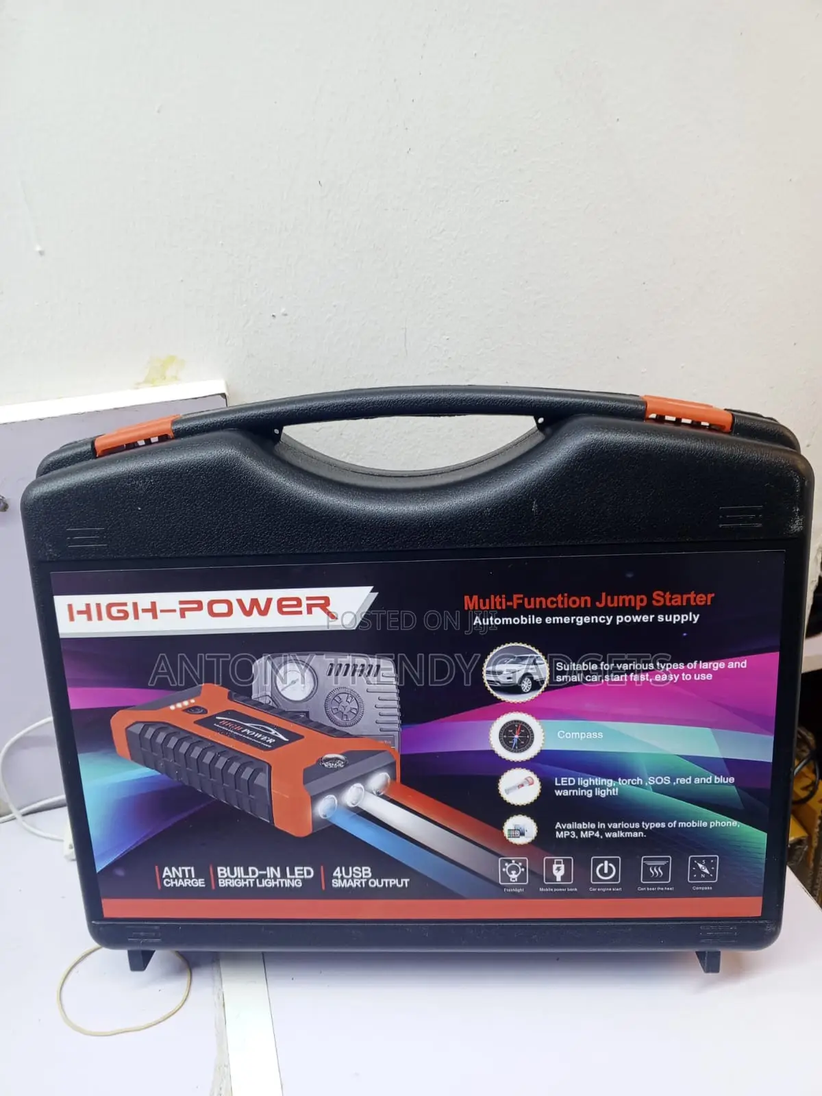 12v Car Jump Starter With Tire Inflator Air Compressor Kit