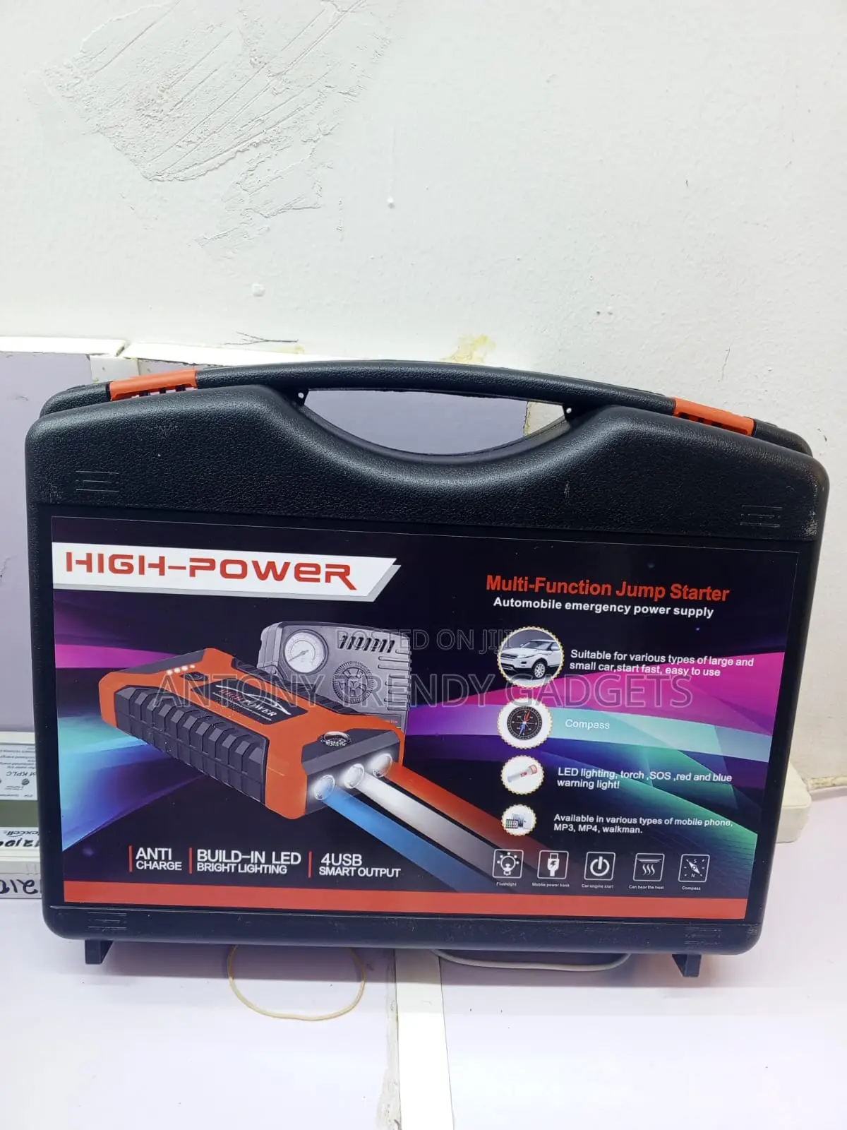 12v Car Jump Starter With Tire Inflator Air Compressor Kit