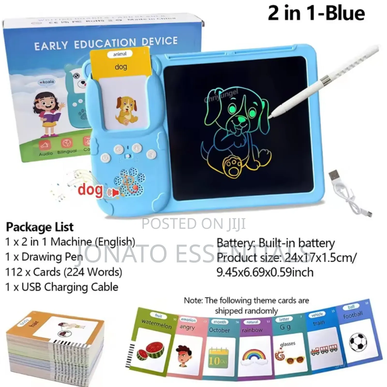 ​2 in 1 Kids Talking Flash Cards LCD Writing Drawing Board Tablet