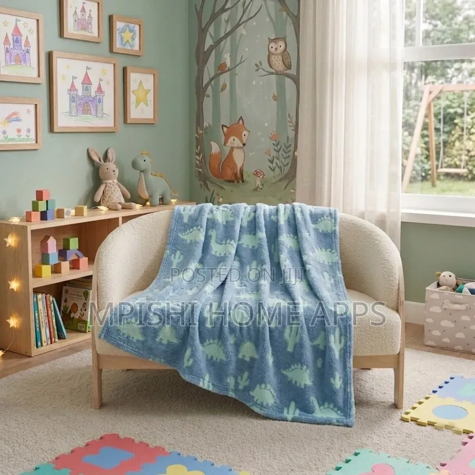 Glow in the Dark Dinosaur Blanket 180x200cm