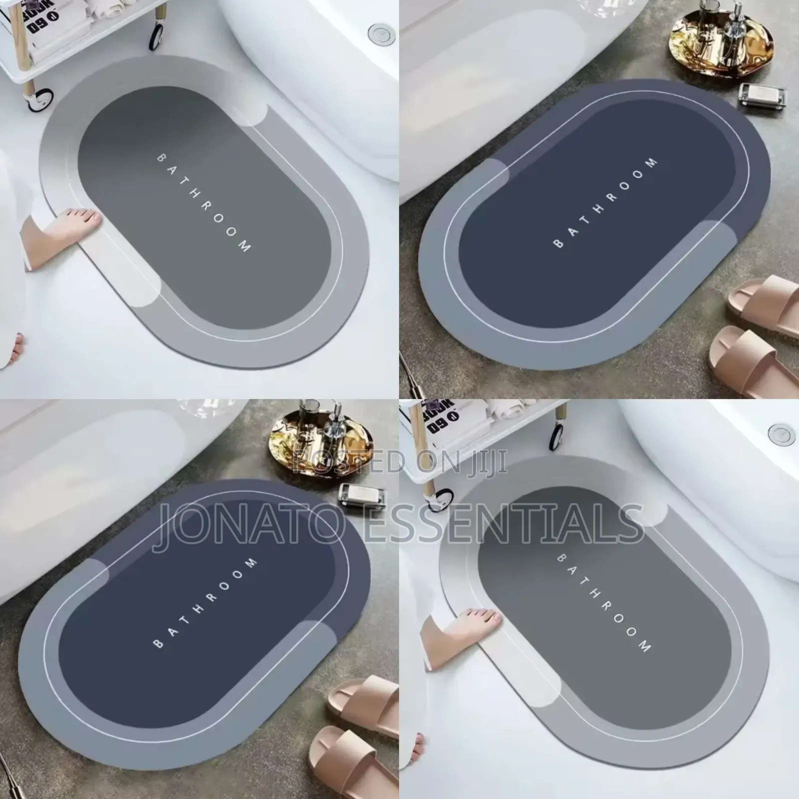Instant Quick Dry Bathroom Mat Non-Slip Bath Rug