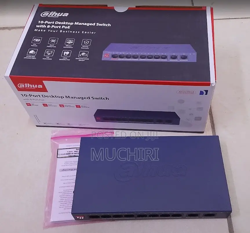 Dahua 8+2 Port Poe Switch for Security Cameras
