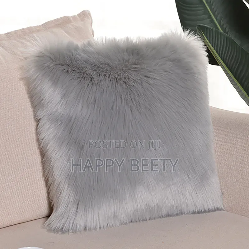 Simple Imitation Wool Plush Cushion Pillow Cover,Fluffy Pillow