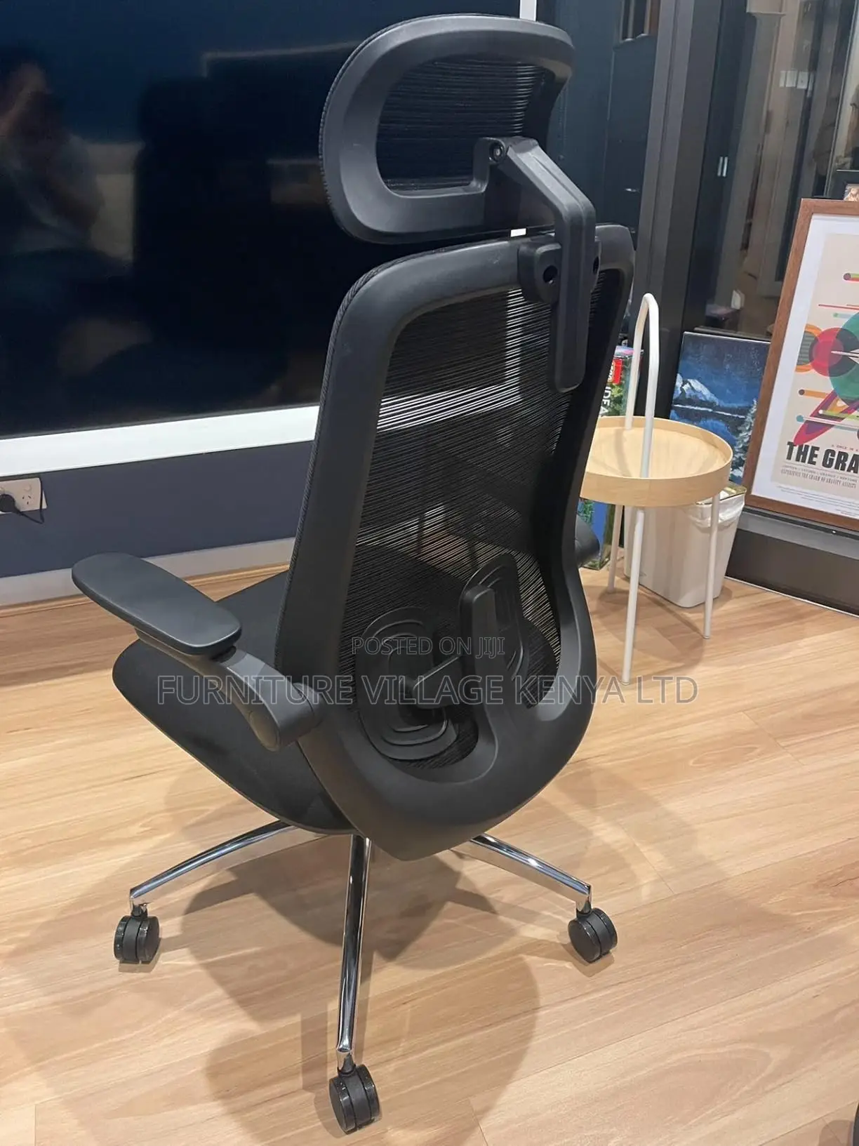 Office Chair: Ergonomic Office Chair With Flip-Up Arms.