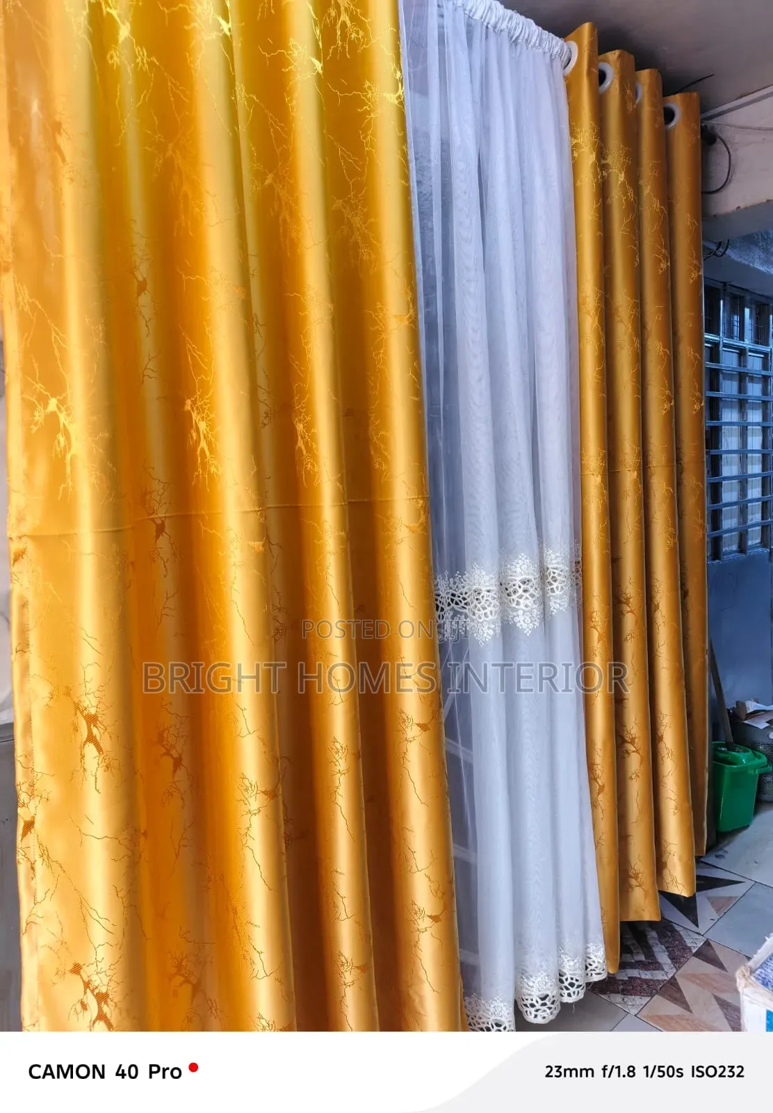 Mastered Gold Curtain Curtain Bright Gold Curtain