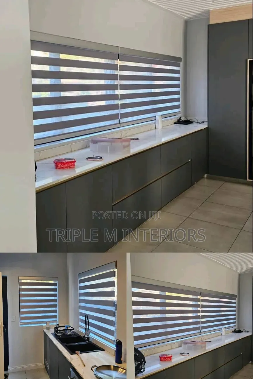 Custom-Made Designer Zebra Blinds for Large Windows Glass Doors