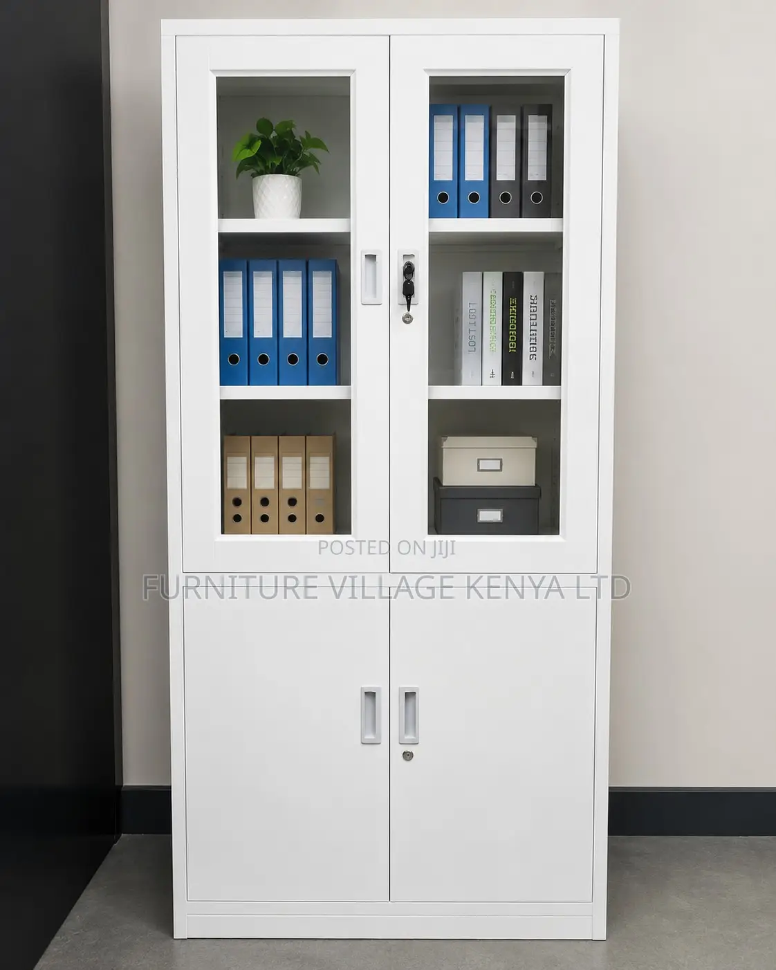 Office Cabinet: 2-Door File Storage Display Cabinet.