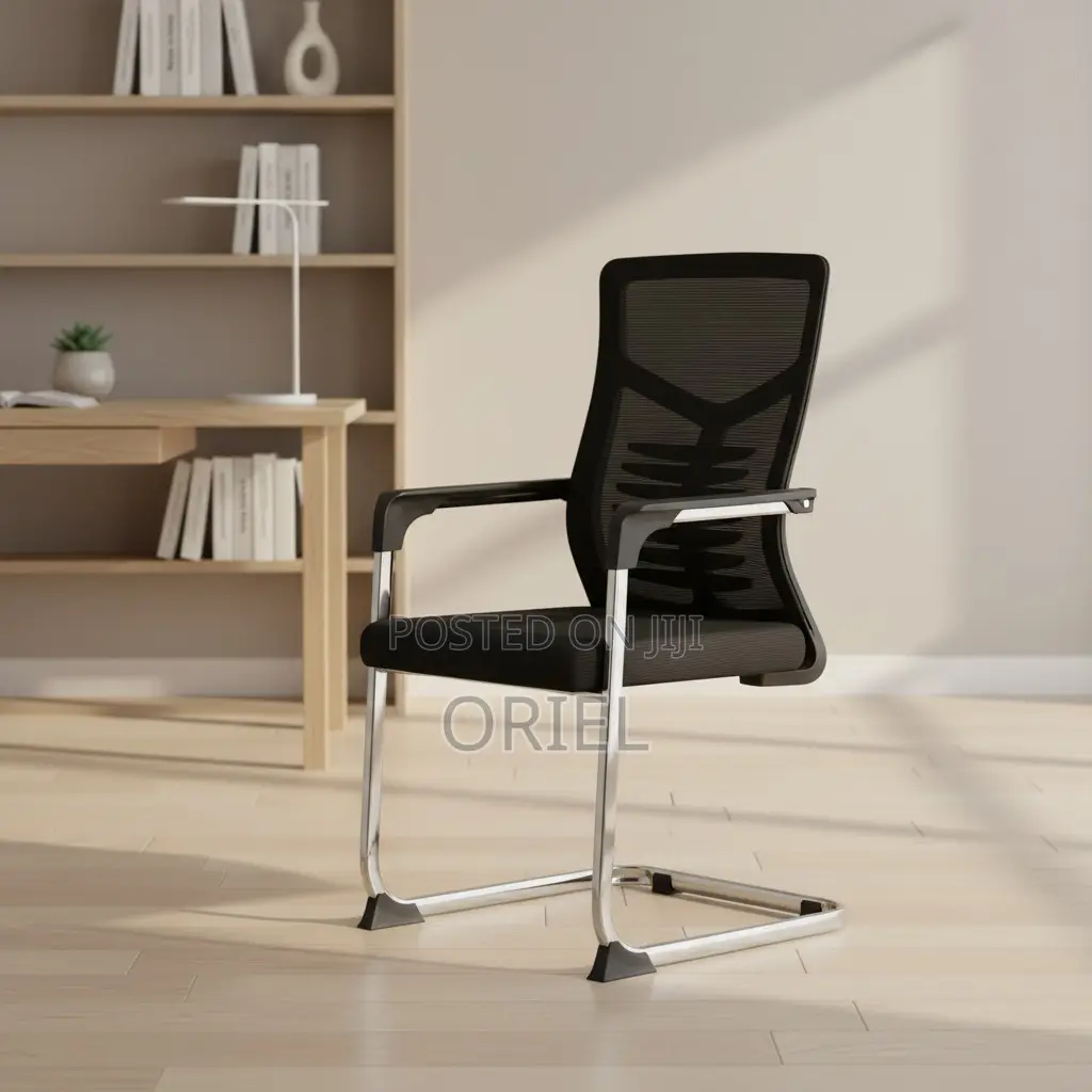 Office Chair : Modern Mesh Visitor Chair With Chrome Frame