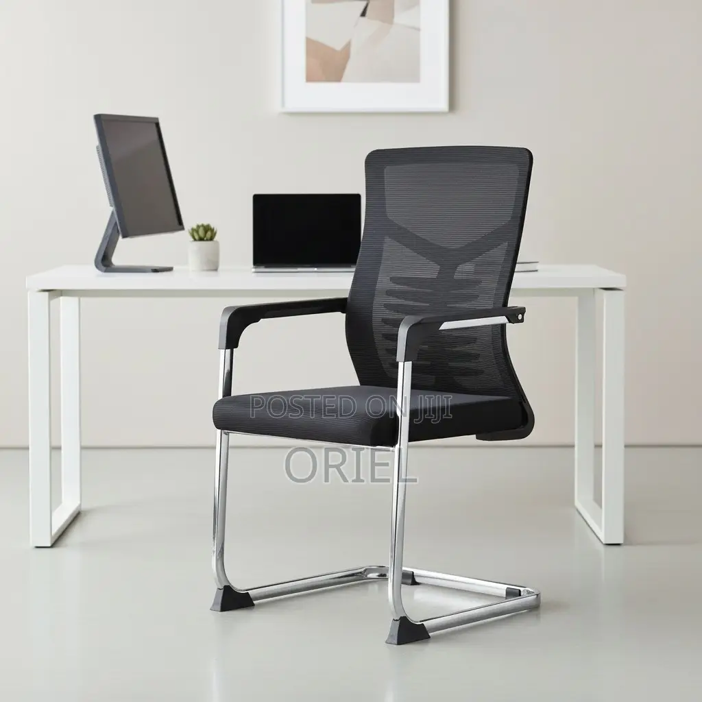 Office Chair : Modern Mesh Visitor Chair With Chrome Frame