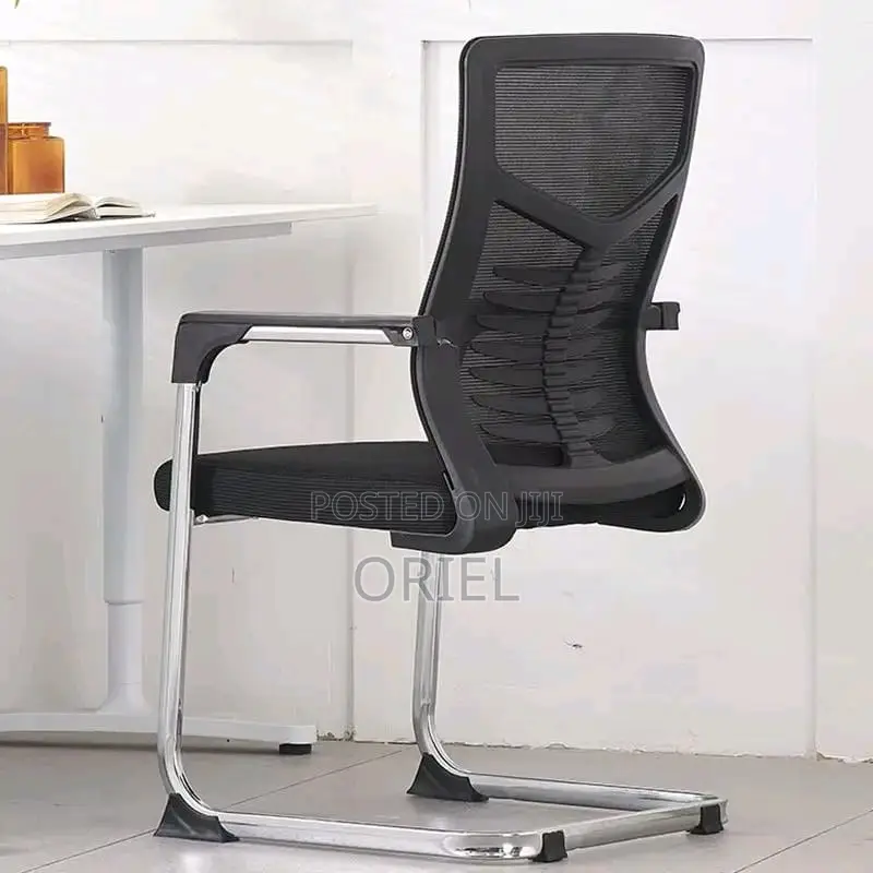 Office Chair : Modern Mesh Visitor Chair With Chrome Frame