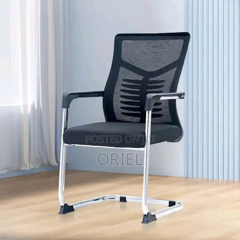 Office Chair : Modern Mesh Visitor Chair With Chrome Frame