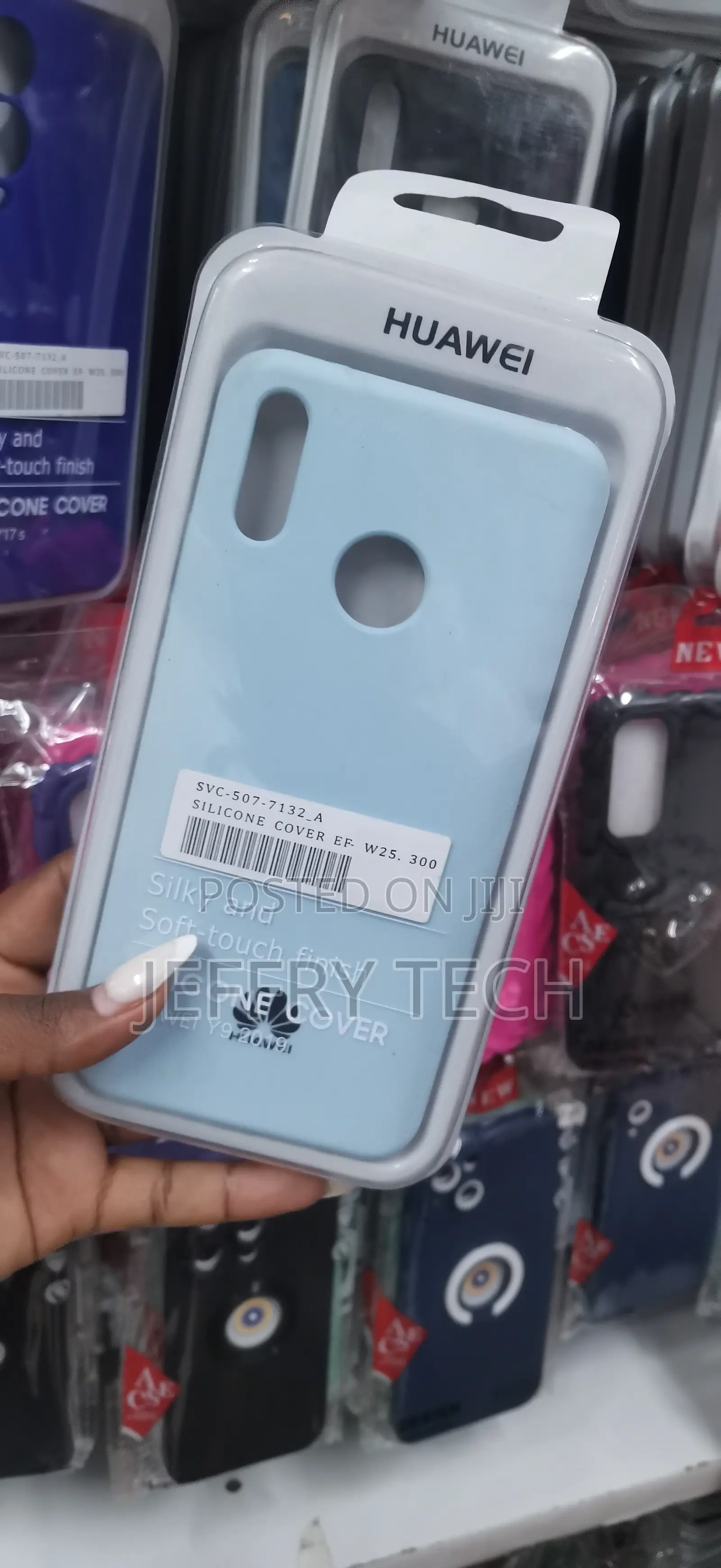 Huawei Light Blue Soft Silicone Phone Cover With a Silky Finish.