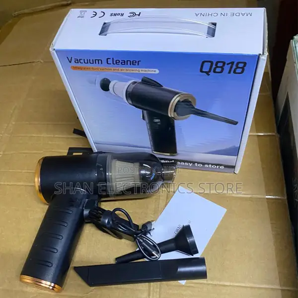 Powerful 5v-2a Cordless Handheld Vacuum Cleaner - Black