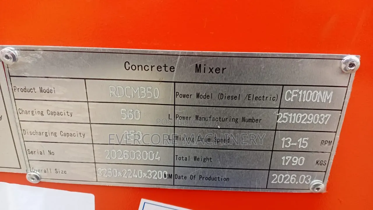 Rdcm350 Diesel Self-Loading Concrete Mixer Hydraulic Type.