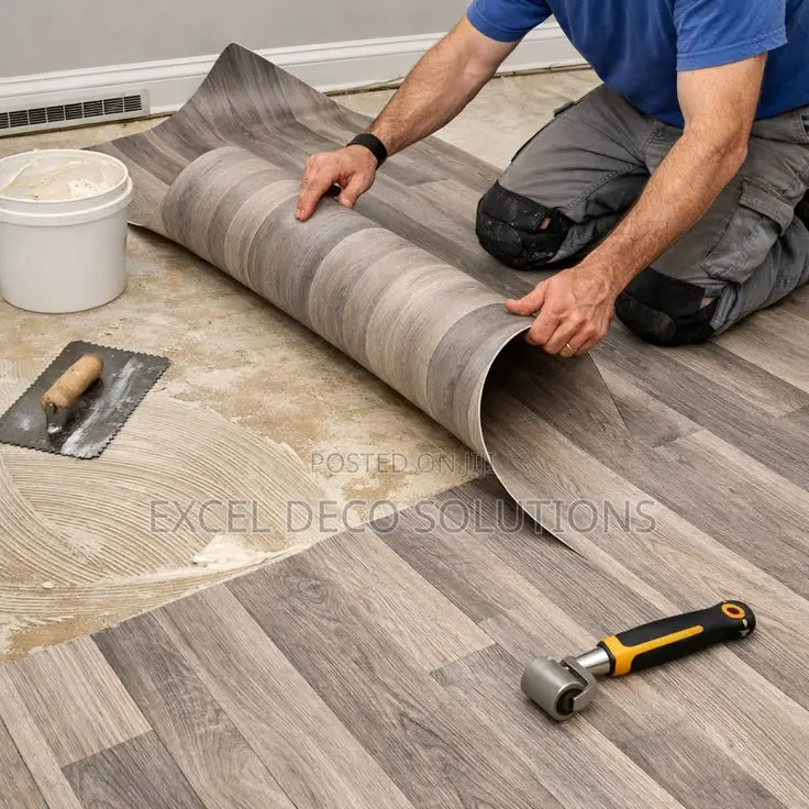 Vinyl Wood Look Carpet With Elegant Wood Finish